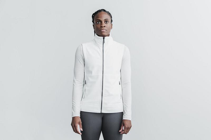 Nobull WoArctic Vest Women's Hoodie White | USA J2191P